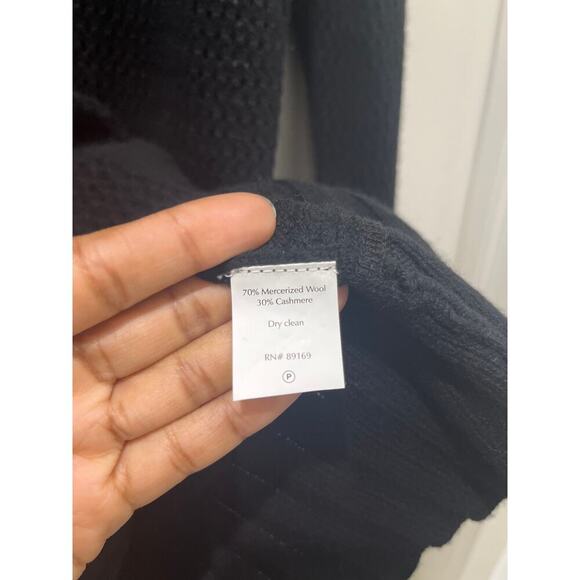 ATM Anthony Thomas Melillo Black Wool Cashmere Hoodie Sweater Women's Sz S - Picture 6 of 8